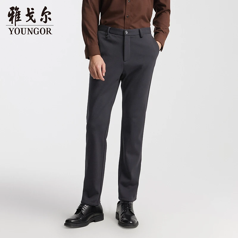 【复合底面】雅戈尔中青年舒适男士西裤男式简约冬季通勤商务直筒