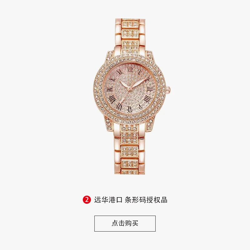 轻奢精致气质时尚腕表满天星玫瑰金聚宝盆女士BDH