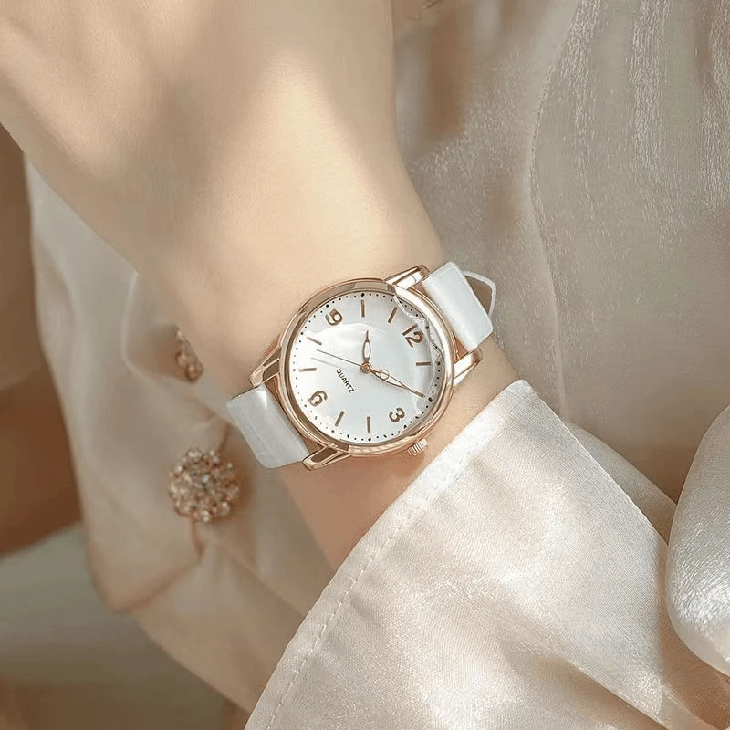 【闪嫂专属】气质百搭潮流女士手表ins森系学生圆盘简约时尚腕表