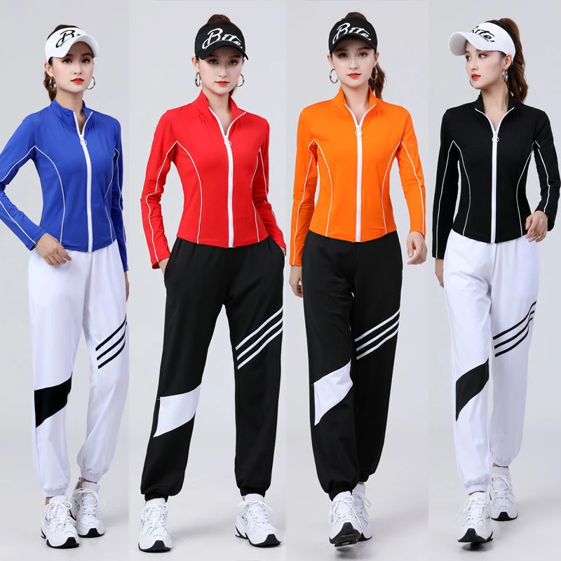 杨丽萍广场舞服装新款拉链修身外套束口裤运动健身服团队跳舞衣服