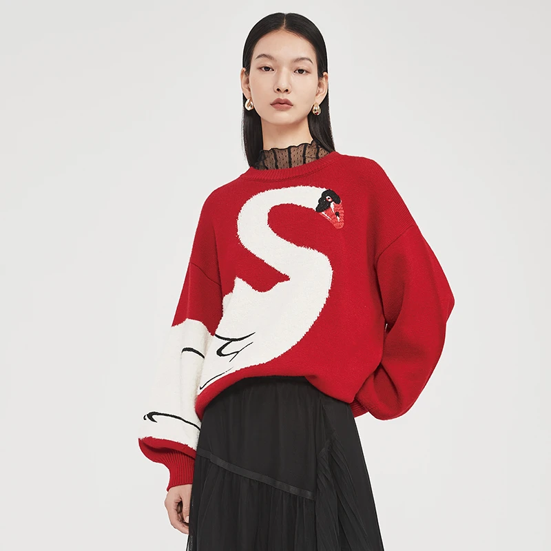 2023春款创意慵懒风毛衣女针织外套U167101