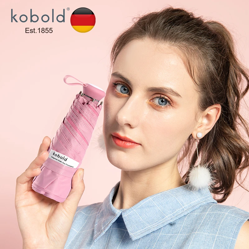 德国kobold太阳伞女 彩胶遮阳防晒防紫外线轻巧便携折叠晴雨伞
