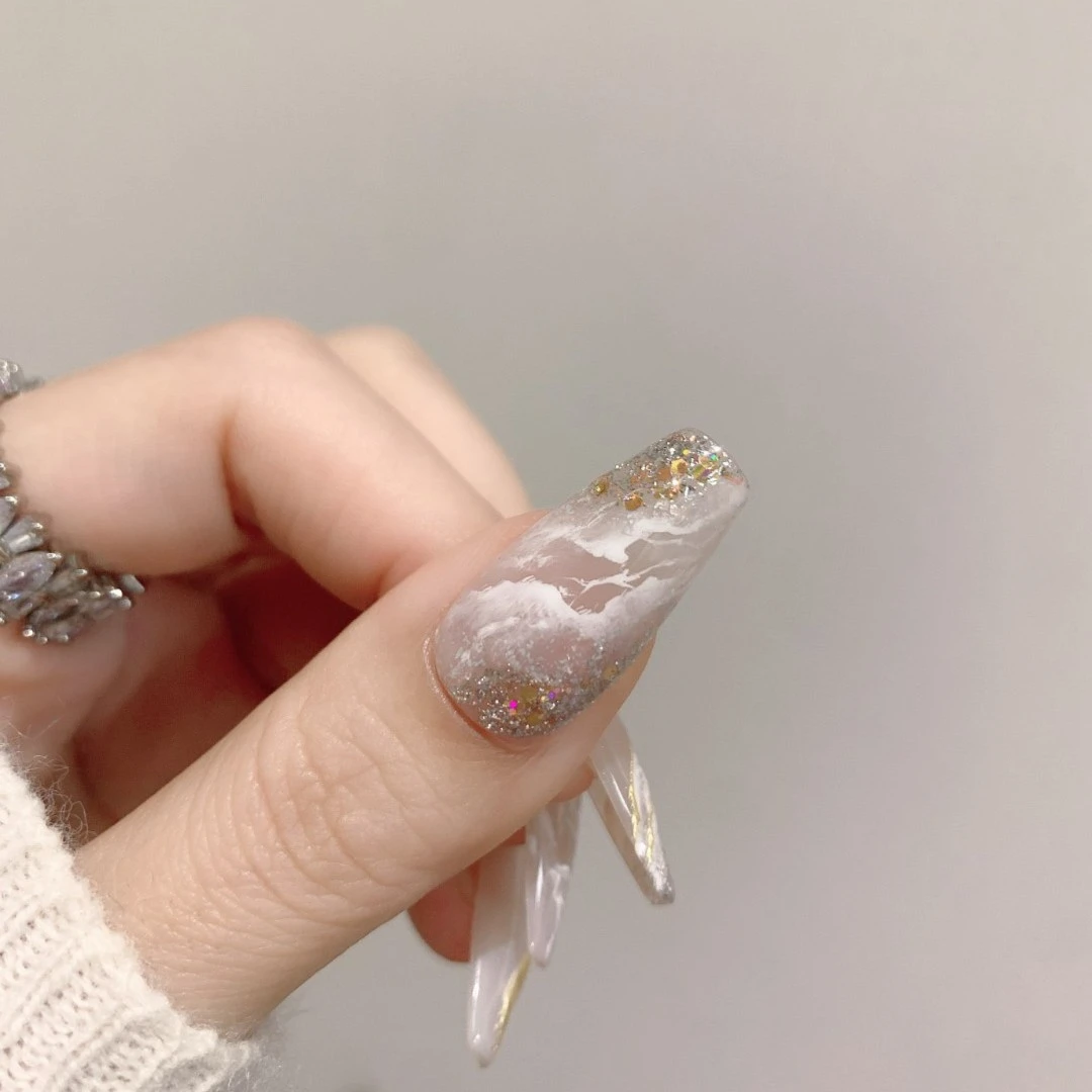 长梯/短梯千山暮雪纯手工穿戴甲10片