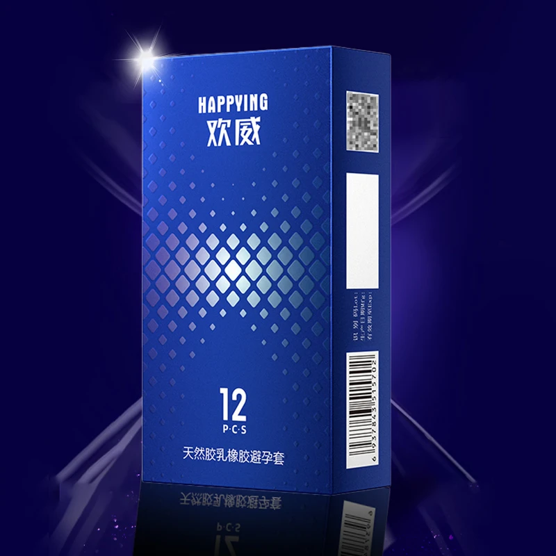 欢威超薄颗粒润滑刺激男用安全套零感水润玻尿酸 天然胶乳避孕套