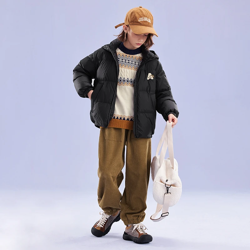 【小丽推荐】植木童装冬季儿童短款长款90白鹅绒羽绒服男女童Y