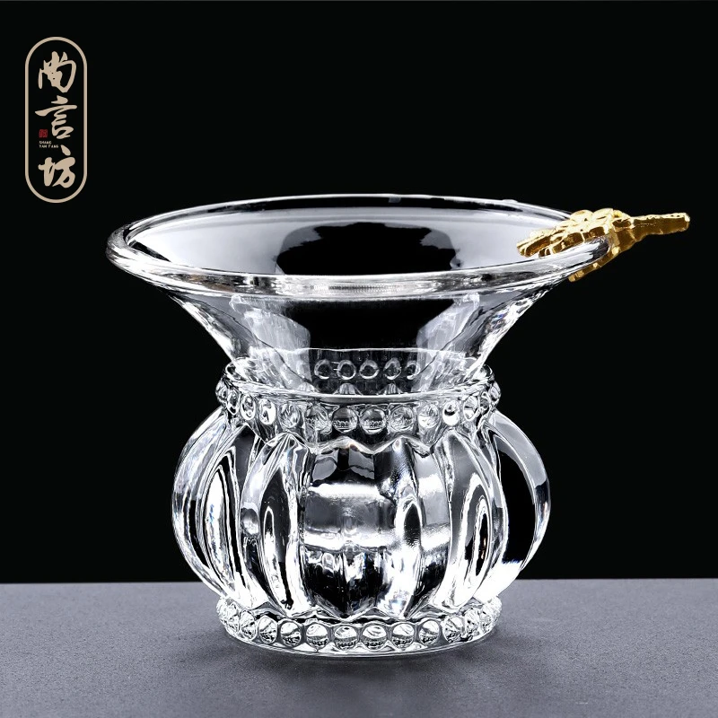 玻璃茶漏器茶滤组茶水分离不锈钢网纱超细滤茶茶叶过滤网茶具配件
