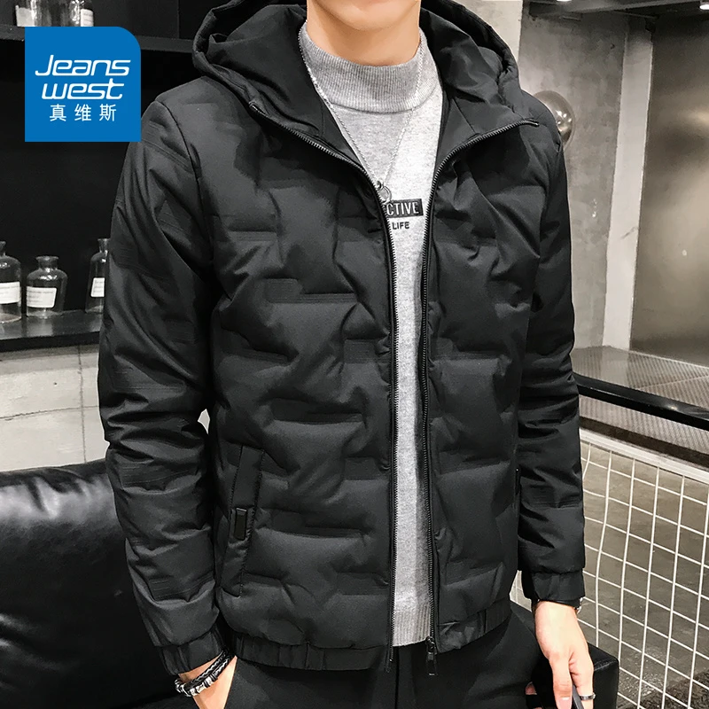 真维斯男士轻薄棉衣2024新款秋冬季保暖棉服宽松连帽外套上衣服男