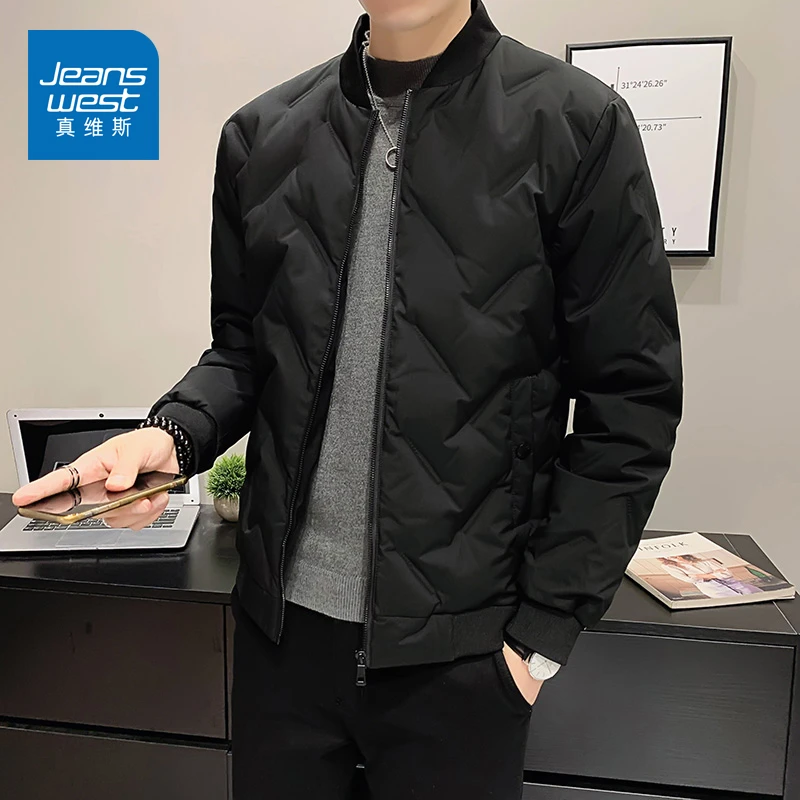 真维斯2025男士棉衣冬季新款保暖外套潮牌百搭上衣服轻薄防寒棉服