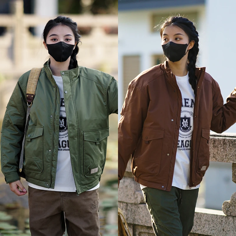 【高燃服饰】17201户外机能风加厚保暖棉服夹克棉衣外套