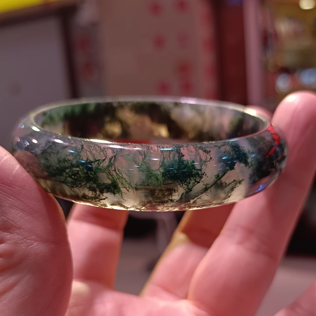 天然水草玛瑙手镯