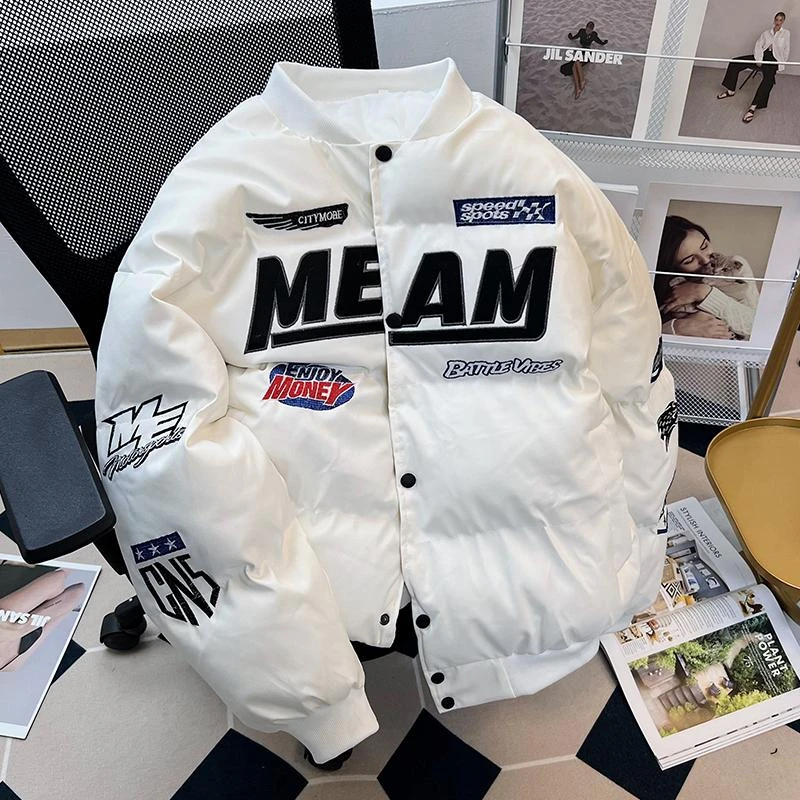 美式棉服外套男冬季街头飞行员hiphop潮牌棉衣加厚痞帅羽绒服秋冬