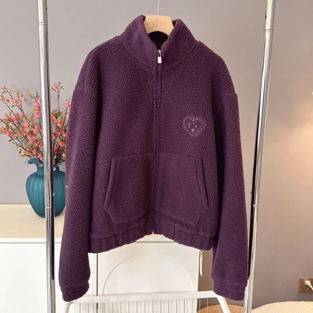 【伟伟专属】葡萄紫拉链韩系外套