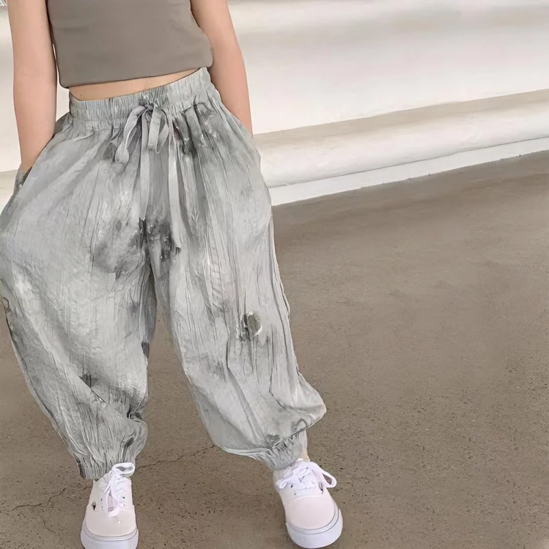 女童裤子夏季薄款中大童夏天女宝韩版宽松父亲节儿童节宝宝防蚊裤