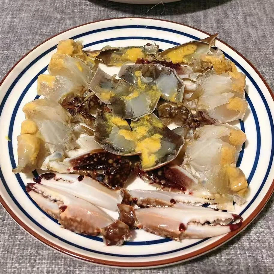 5两左右呛蟹舟山特产生腌蟹白膏呛蟹（生吃不可蒸煮）