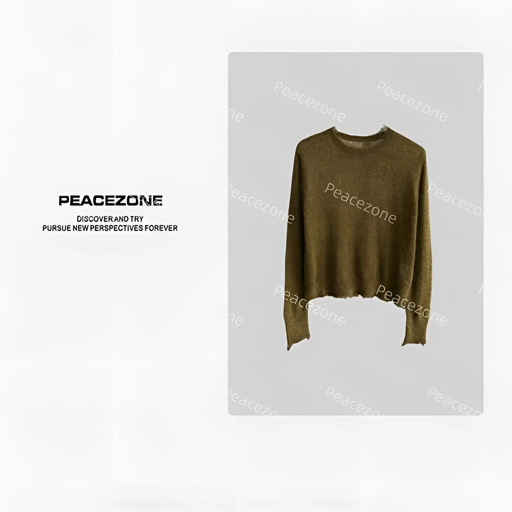 Peacezone【精致随性】苏丽羊驼毛 秋冬纯欲柔软毛衣 X72315