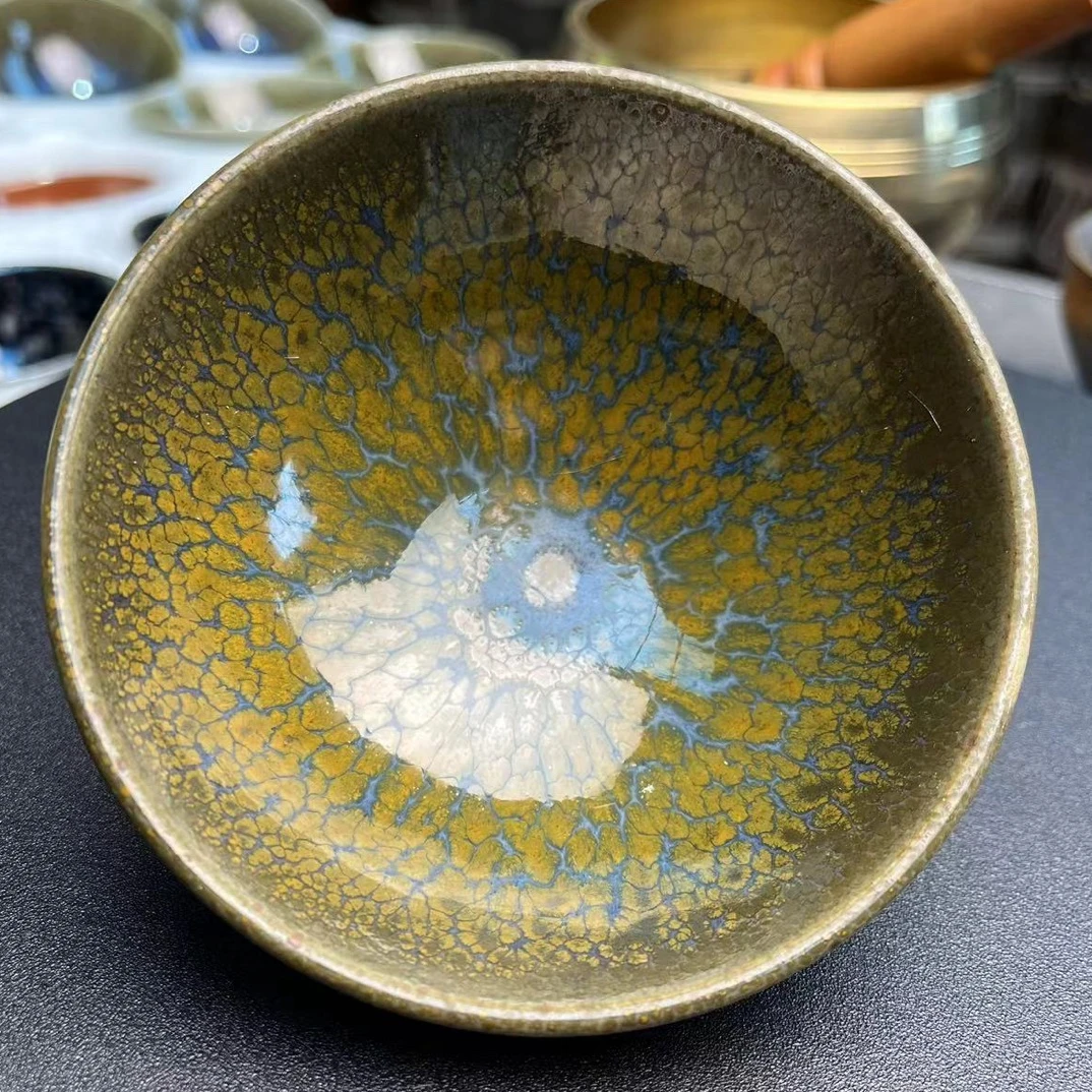 建盏鹧鸪斑龙窑柴烧手工茶杯茶具