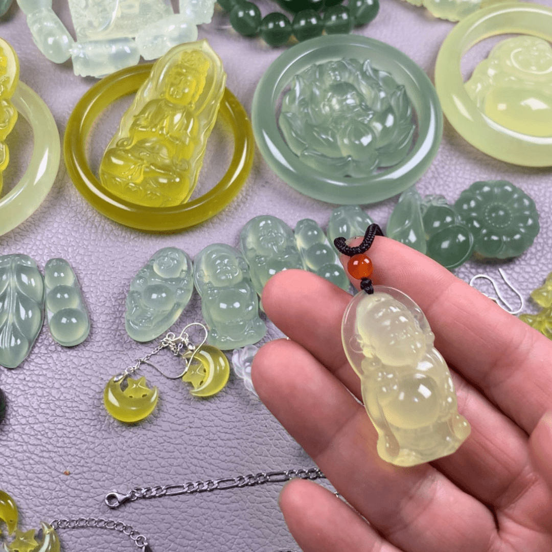【闪购商品】透闪石-蛇纹石玉装饰品未镶嵌