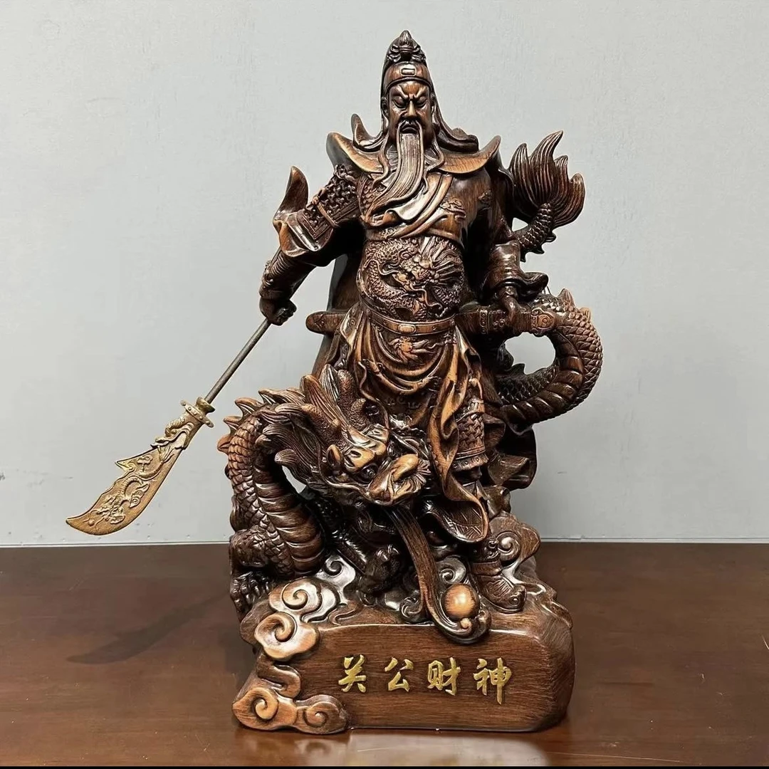 关公像武财神中式办公室家用客厅摆件财神爷关二爷神像关羽工艺品