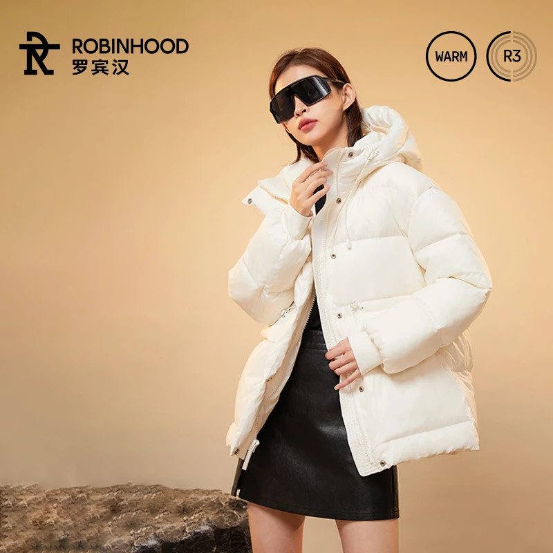 ROBINHOOD/罗宾汉女款时尚保暖2.0版收腰鸭绒羽绒服--R033Y7084
