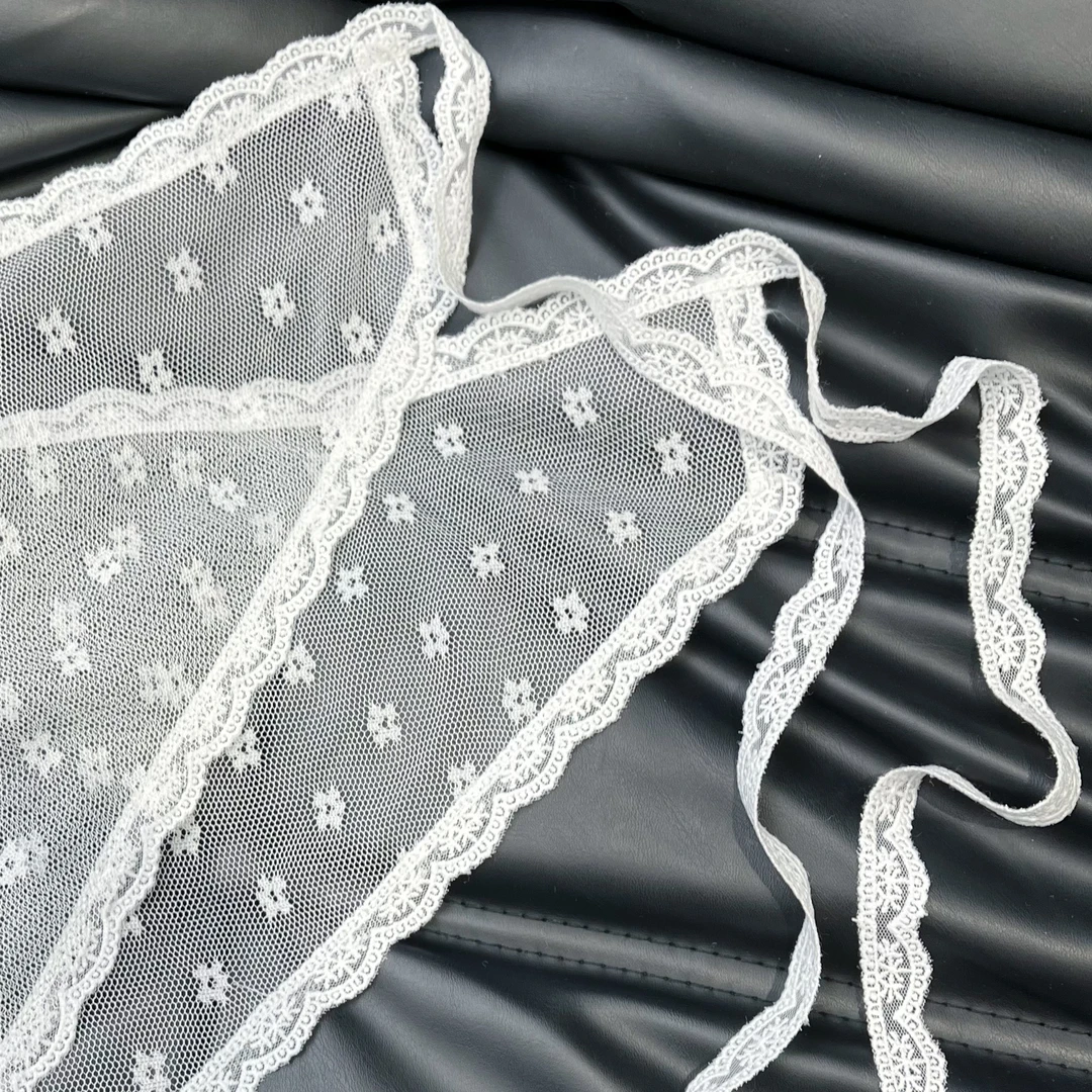 fy699媛姐自留百搭蕾丝性感小腰带法式蕾丝小方巾三角巾腰巾