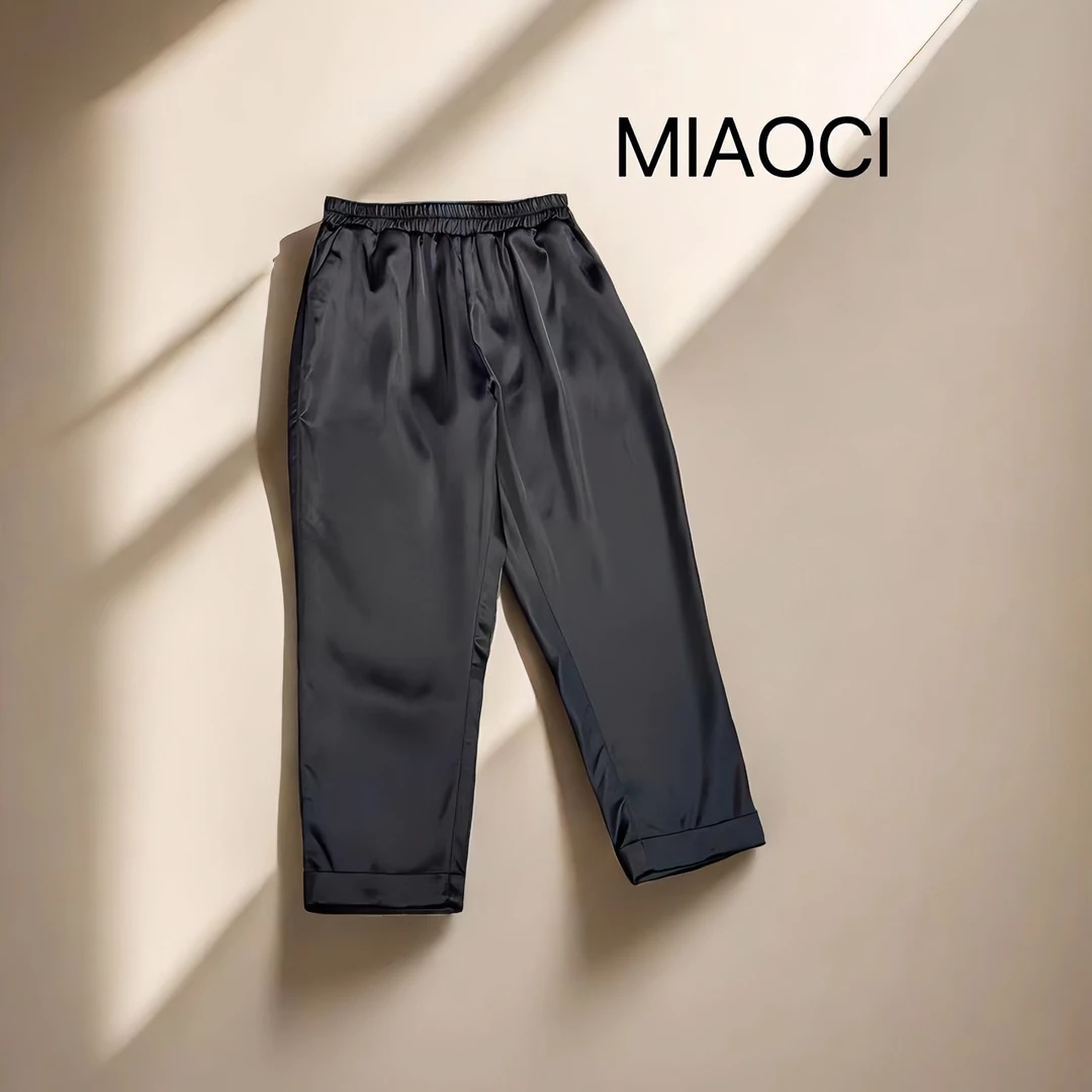 【MIAOCI】663雪姐推荐夏季时尚百搭薄款修身气质休闲小脚裤