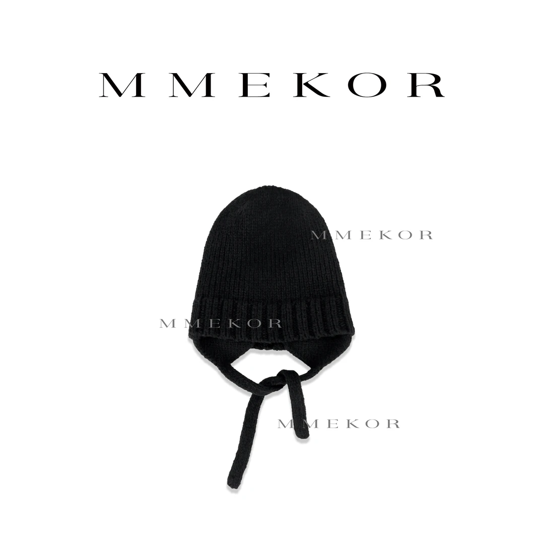 MMEKOR 韩版绑带护耳毛线帽 25355     百搭风保暖时尚针织雷锋帽
