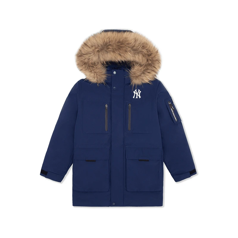 MLB官方好羽绒张凌赫同款鹅绒毛领加厚男女新款DJB13