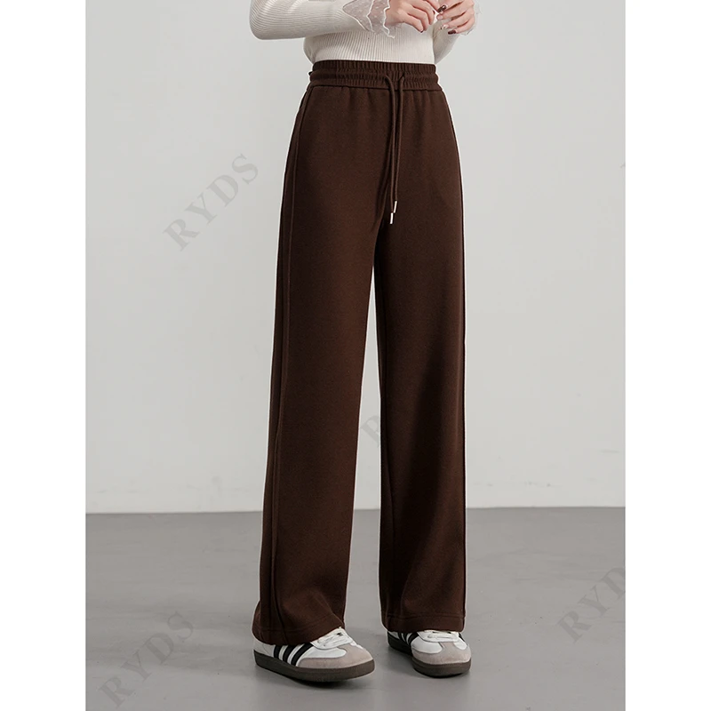 【欧蔓依】 OMYAK713女士裤子2024秋冬新款醋酸针织阔腿裤