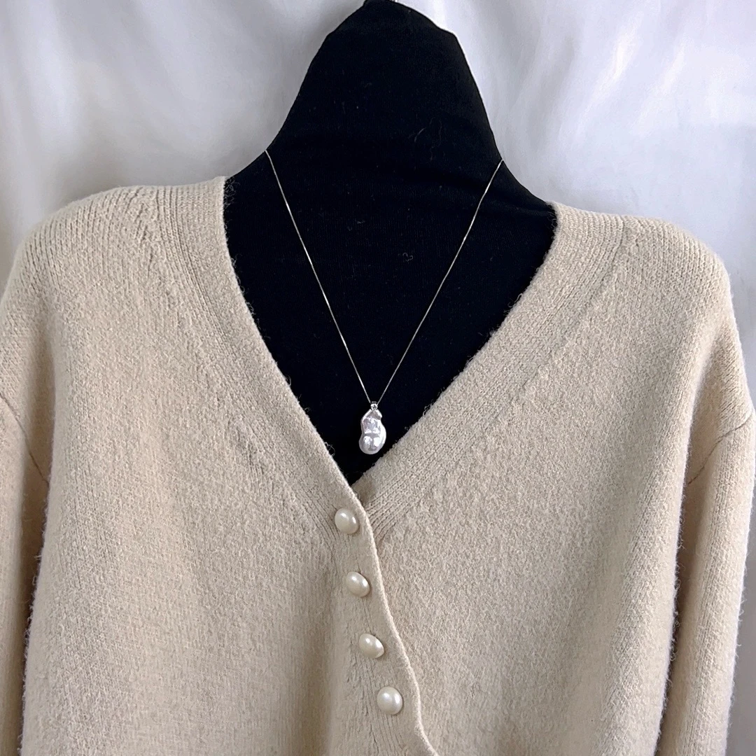 巴洛克吊坠项链，链长50，925银