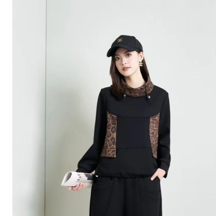 女士秋季新款卫衣高领加绒