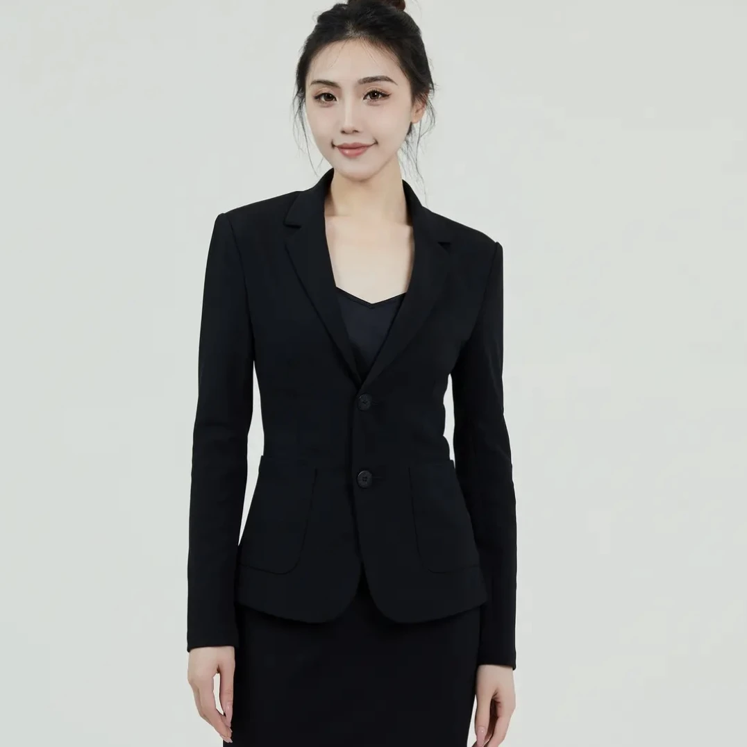 阿玛施高弹果冻简约质感西服5400808