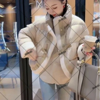 清货 皮毛一体半高领羽绒服冬季32020时尚潮流宽松百搭显瘦