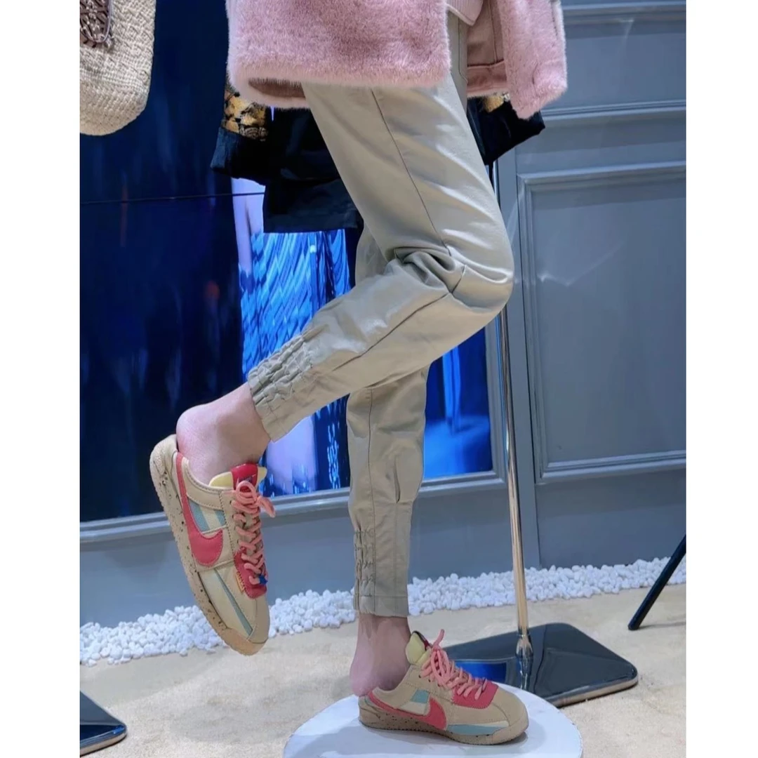 清货  pu简约小脚松紧裤秋冬季8858时尚潮流宽松百搭显瘦女