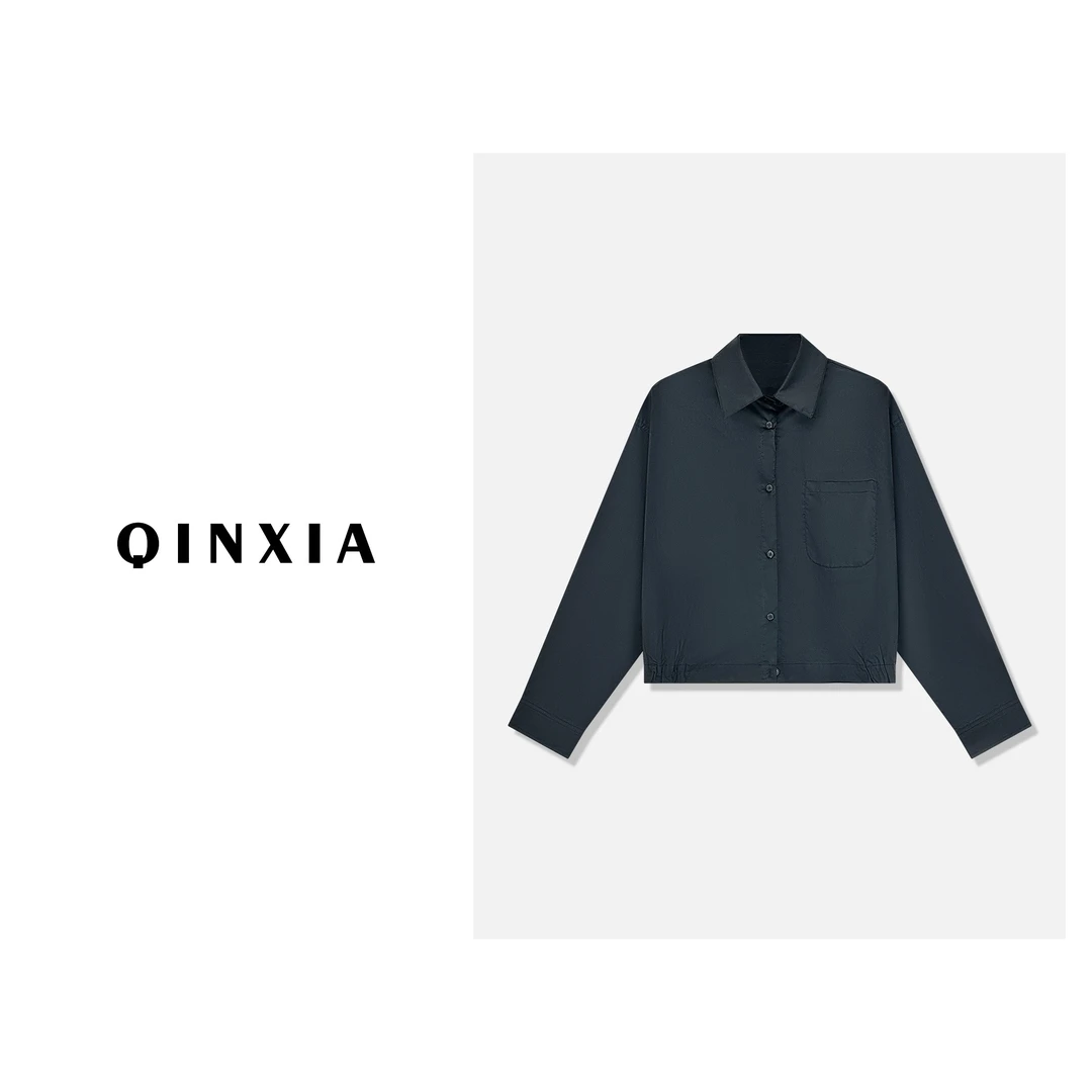 QINXIA【春夏翻领外套】夏季极简通勤外套