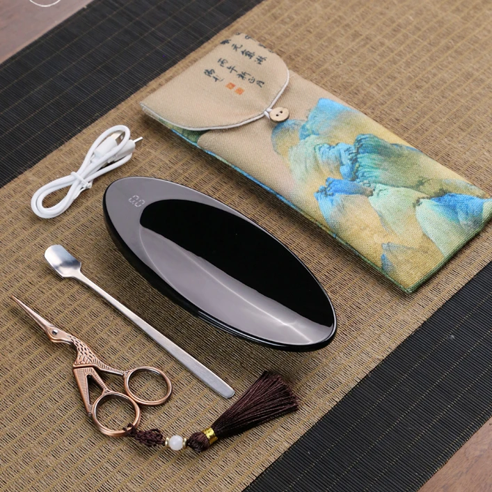 弥瑞数字茶则茶称茶勺简约用具手工称茶茶叶专用剪刀茶道配件茶具