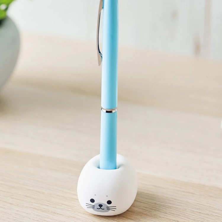 喜利PUNILABO可爱卡通动物硅胶磁力吸附式笔插笔座