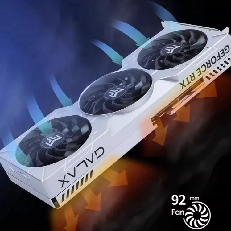 影驰 RTX4080 金属大师OC 电脑台式机 16G 灰色游戏三风扇显卡
