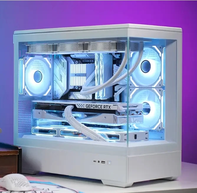 R7 7800X3D+4060ti ultra woc 3风扇白色高颜值diy海景房台式电脑