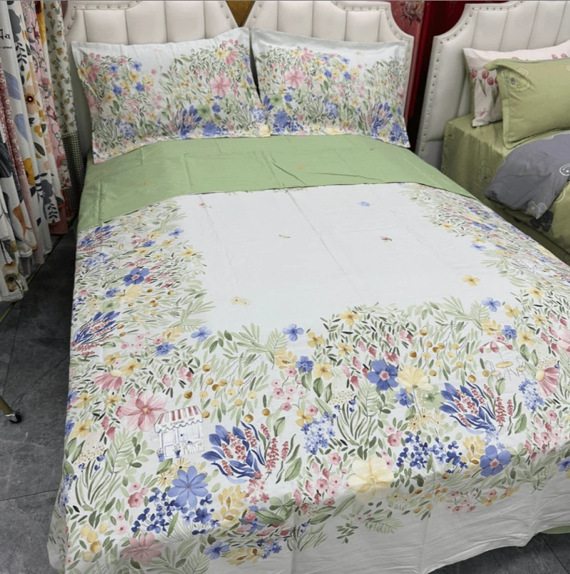 （艾罗花园）纯棉裁剪四件套国标尺寸 舒适柔软透气 四季款