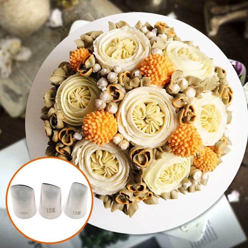 126K奥斯汀玫瑰花康乃馨裱花嘴 奶油蛋糕装饰挤嘴 扁玫瑰韩式薄款