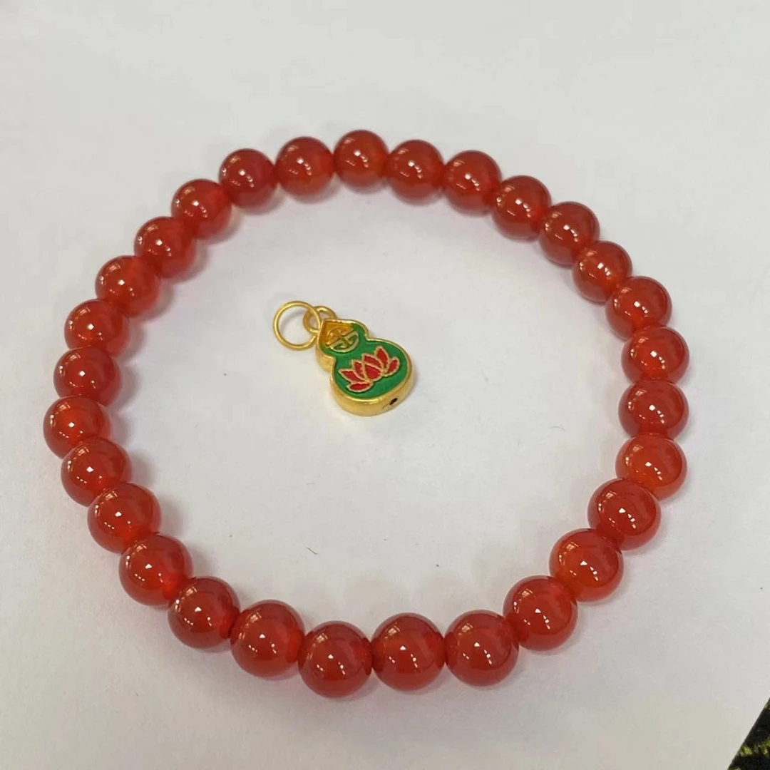 足金烧蓝葫芦玛 瑙手链时尚@@A273