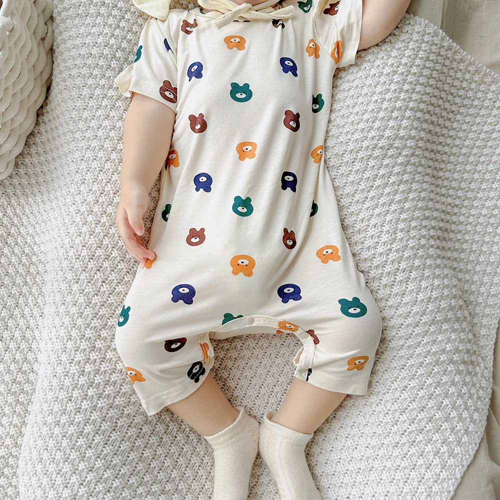 婴儿连体衣夏款2023宝宝衣服婴儿连体衣薄款可爱哈衣爬服