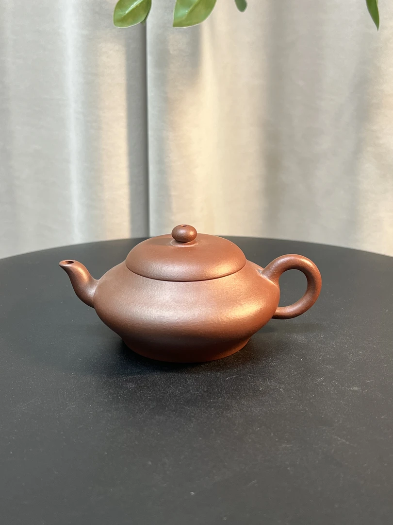 宜兴紫砂壶 高虚扁 120ml 底槽清