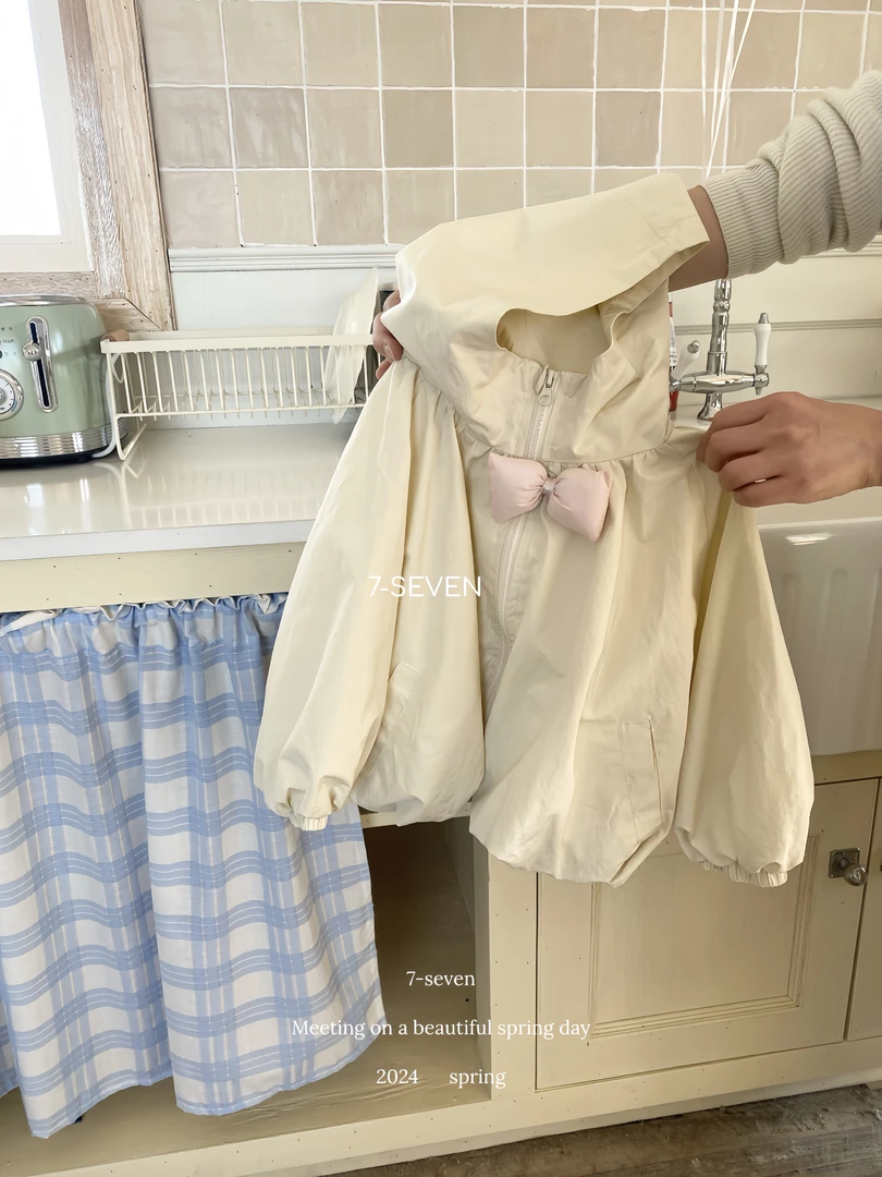 韩系女童春款外套2024新款春季新款小女孩时尚百搭洋气风衣外套潮