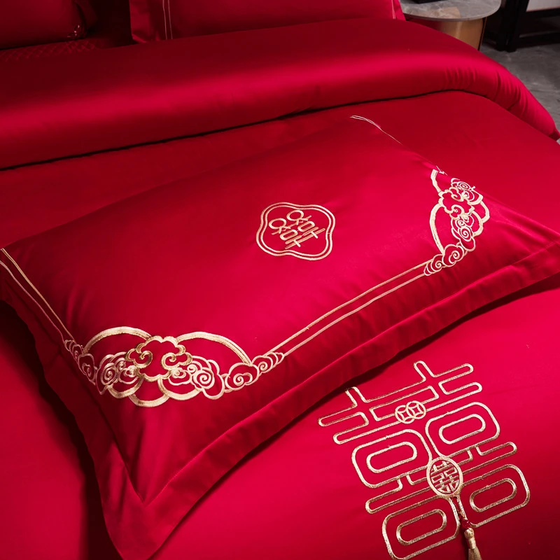 D&R【枕套】大红色结婚单枕套