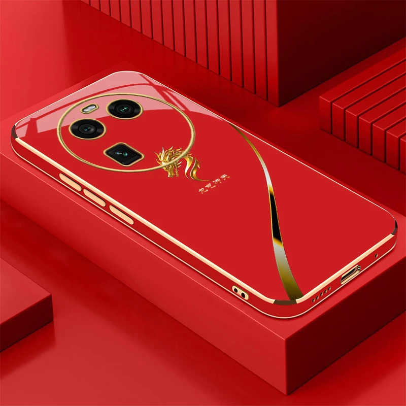 新款【十二生肖】OPPO FindX6Pro轻奢高档电镀硅胶防摔手机壳