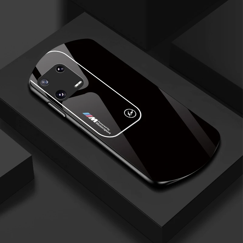 适用【小米13Pro】新款弧形玻璃渐变宝马简约软边商务手机壳