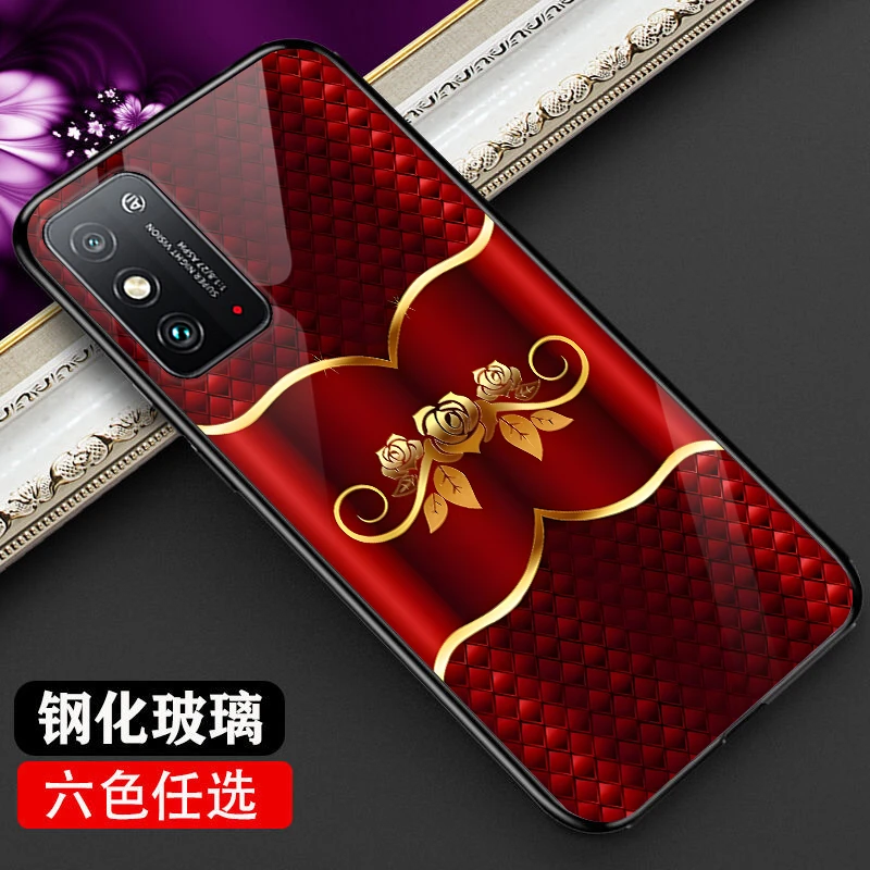 适用【荣耀X30Max】富贵玫瑰耐脏全包美艳花朵防摔手机壳时尚大气