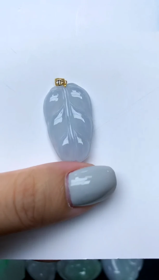 【闪购商品】翡翠颈饰18K金镶嵌天然A货翡翠14