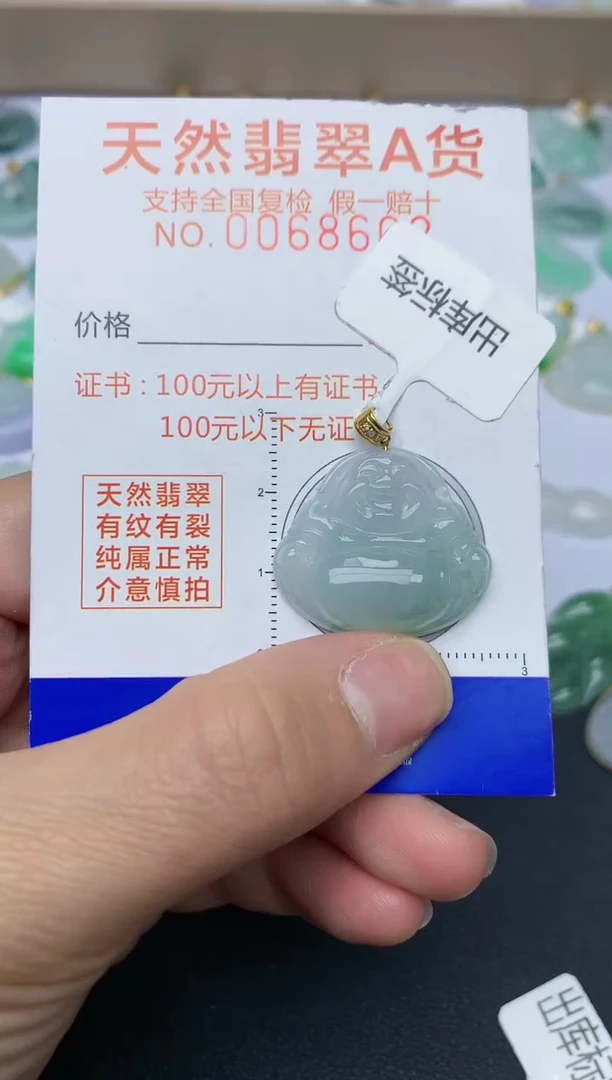 【闪购商品】翡翠颈饰18K金镶嵌天然翡翠A货    216